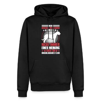 Irischer Wolfshund ist unschlagbar - Männer Premium Bio Hoodie - Schwarz - Vorne - Nico (187cm)