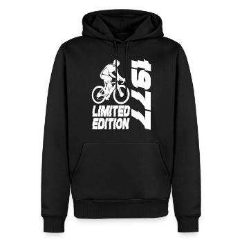 Limited Edition 1977 Limited Edition Fahrrad - Männer Premium Bio Hoodie - Schwarz - Vorne - Nico (187cm)