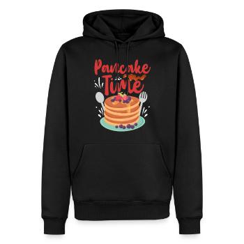 Amateur de crêpes pour enfants L’heure des crêpes - Sweat à capuche Premium bio Homme - noir - Devant - Nico (187cm)