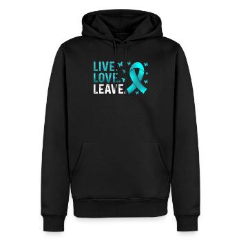 Sarcelle d’hiver SSPT Stress Trouble anxieux - Sweat à capuche Premium bio Homme - noir - Devant - Nico (187cm)