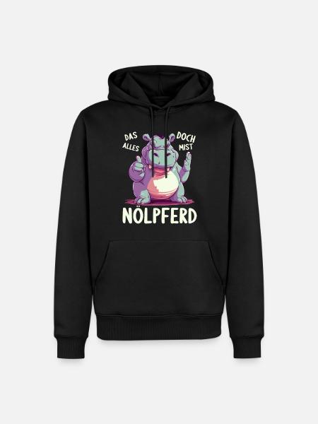 Hippo Hippo Complain Complainer Nölpferd - Men’s Premium Organic Hoodie - black
