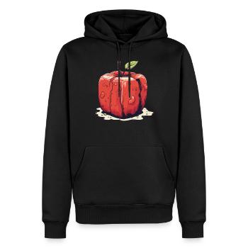 Würfel Apfel Cube Apple - Männer Premium Bio Hoodie - Schwarz - Vorne - Nico (187cm)