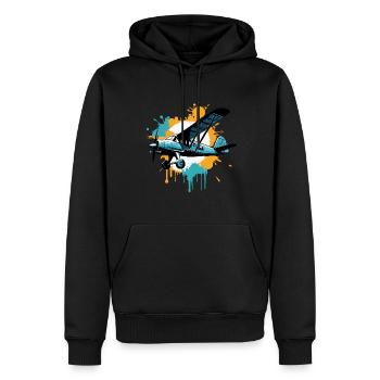 Maquette D’avion Pilote Avion Avion Hobby Design - Sweat à capuche Premium bio Homme - noir - Devant - Nico (187cm)