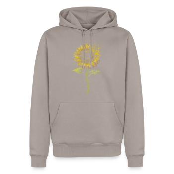 Poodle Grandpa - Männer Premium Bio Hoodie - Taupe - Vorne - Nico (187cm)