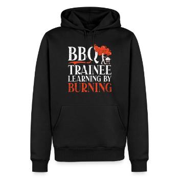 Grillades Barbecue Grillades - Sweat à capuche Premium bio Homme - noir - Devant - Nico (187cm)