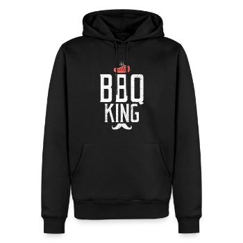 Grillades Barbecue Grillades - Sweat à capuche Premium bio Homme - noir - Devant - Nico (187cm)