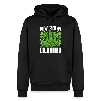 Coriander Day Coriander Hater Coriander - Men’s Premium Organic Hoodie - black - Front - Nico (187cm)