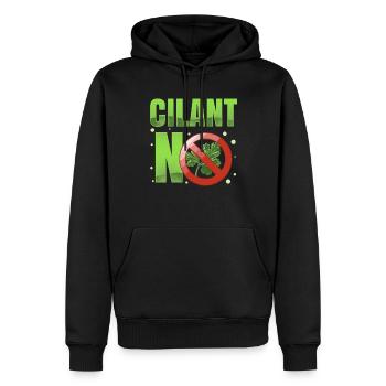 Coriander Day Coriander Hater Coriander - Men’s Premium Organic Hoodie - black - Front - Nico (187cm)
