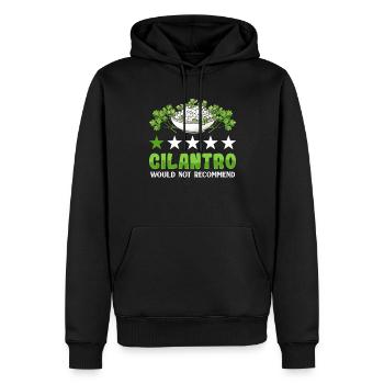 Coriander Day Coriander Hater Coriander - Men’s Premium Organic Hoodie - black - Front - Nico (187cm)