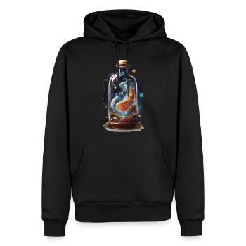 Universum in Flasche Boho Style Ästhetik - Männer Premium Bio Hoodie - Schwarz - Vorne - Nico (187cm)