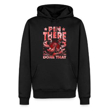 Armdrücken Armwrestling Pin There Done That - Männer Premium Bio Hoodie - Schwarz - Vorne - Nico (187cm)