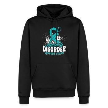 Escouade de soutien pour les troubles anxieux d’Angststörung - Sweat à capuche Premium bio Homme - noir - Devant - Nico (187cm)