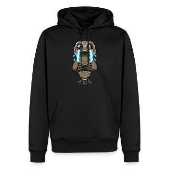 Daytime Sleeper Bird Kawaii Emoticon - Men’s Premium Organic Hoodie - black - Front - Nico (187cm)