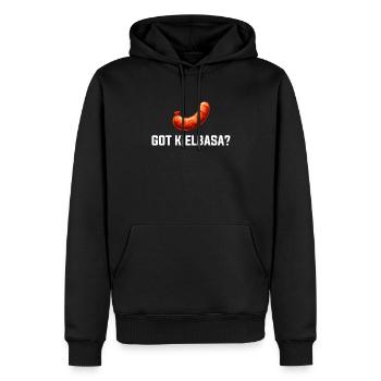 Got Kielbasa, Pologne Cuisine polonaise Kielbasa - Sweat à capuche Premium bio Homme - noir - Devant - Nico (187cm)
