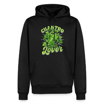 Coriander Lovers - Men’s Premium Organic Hoodie - black - Front - Nico (187cm)