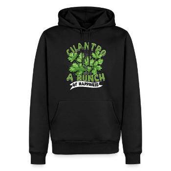 Koriander Liebhaber Cilantro A Bunch Of Happiness - Männer Premium Bio Hoodie - Schwarz - Vorne - Nico (187cm)