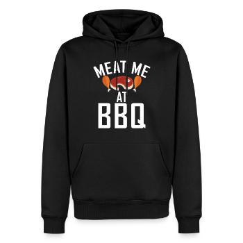 Grillades Barbecue Grillades - Sweat à capuche Premium bio Homme - noir - Devant - Nico (187cm)