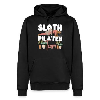 Pilates Instructor Teacher Sloth - Men’s Premium Organic Hoodie - black - Front - Nico (187cm)
