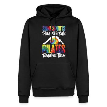Pilates Instructor Teacher Tie Dye - Männer Premium Bio Hoodie - Schwarz - Vorne - Nico (187cm)