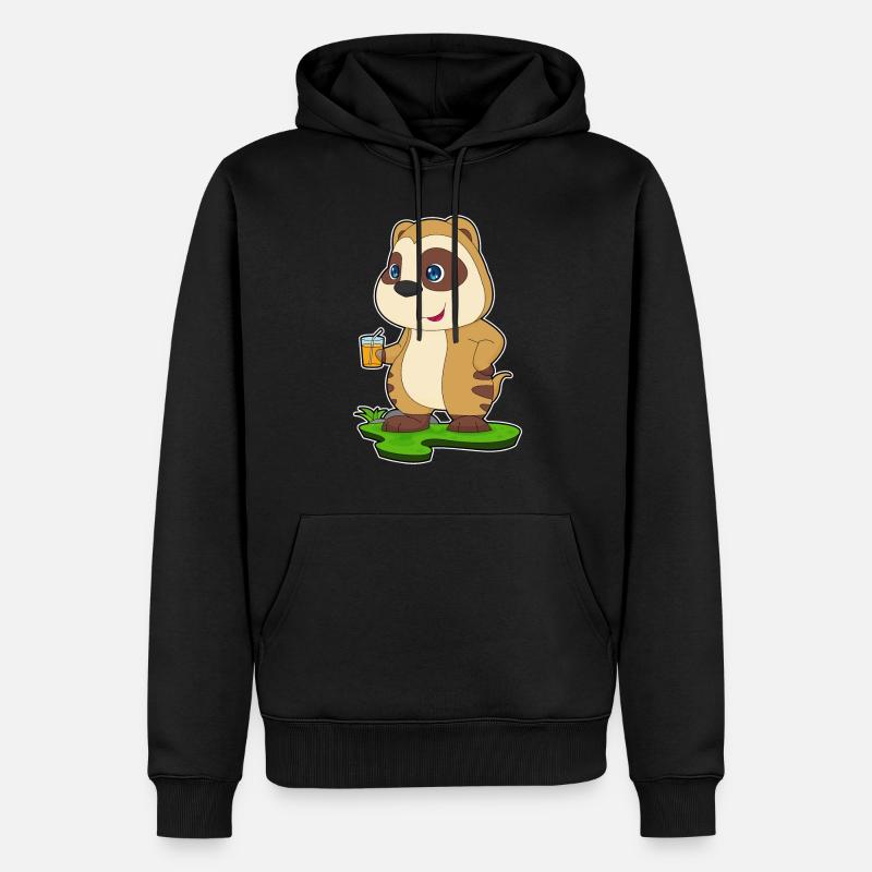 Erdmännchen Saft - Männer Premium Bio Hoodie - Schwarz