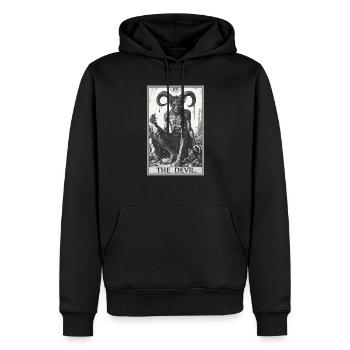 Tarotkarten Tarotkarte The Devil Der Teufel - Männer Premium Bio Hoodie - Schwarz - Vorne - Nico (187cm)