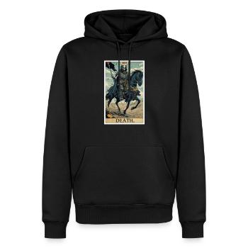 Cartes de tarot carte de tarot mort mort - Sweat à capuche Premium bio Homme - noir - Devant - Nico (187cm)