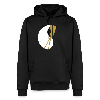 Kintsugi Kintsukuroi Japon imparfait - Sweat à capuche Premium bio Homme - noir - Devant - Nico (187cm)