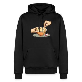 Kintsugi Kintsukuroi Japon imparfait - Sweat à capuche Premium bio Homme - noir - Devant - Nico (187cm)
