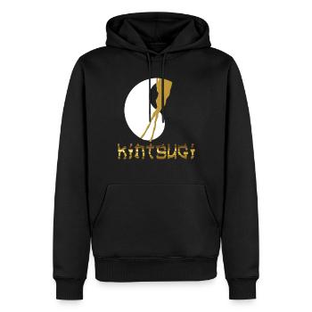 Kintsugi Kintsukuroi Japon imparfait - Sweat à capuche Premium bio Homme - noir - Devant - Nico (187cm)
