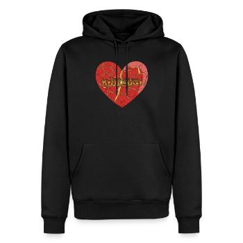 Kintsugi Kintsukuroi Japon imparfait - Sweat à capuche Premium bio Homme - noir - Devant - Nico (187cm)