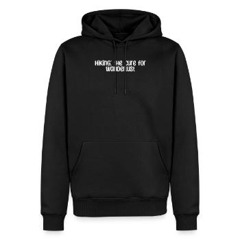 Randonnée : le remède contre l'envie de voyager - Sweat à capuche Premium bio Homme - noir - Devant - Nico (187cm)