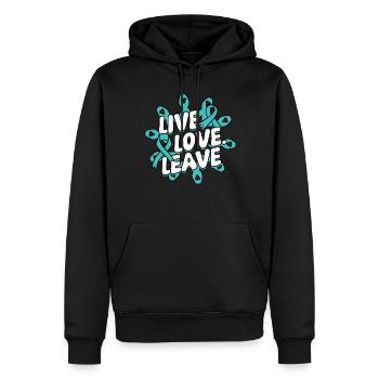 Trouble anxieux Troubles anxieux Vivre Amour Congé - Sweat à capuche Premium bio Homme - noir - Devant - Nico (187cm)