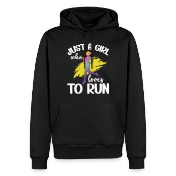 Runner Girls Running Cross Country Track Marathon - Männer Premium Bio Hoodie - Schwarz - Vorne - Nico (187cm)