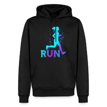 Runner Girls Running Cross Country Track Marathon - Männer Premium Bio Hoodie - Schwarz - Vorne - Nico (187cm)