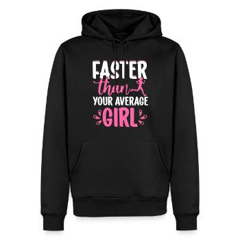 Runner Girls Running Cross Country Track Marathon - Männer Premium Bio Hoodie - Schwarz - Vorne - Nico (187cm)