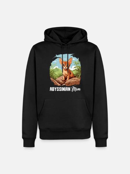 Abyssinian Cat Abessinierkatze - Men’s Premium Organic Hoodie - black