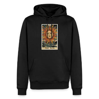 Tarot Cards Tarot Card The Sun The Sun - Men’s Premium Organic Hoodie - black - Front - Nico (187cm)