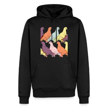 Taube Vogel Columbidae Tauben - Männer Premium Bio Hoodie - Schwarz - Vorne - Nico (187cm)