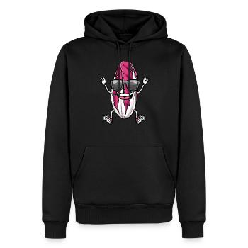 Tanzender Radicchio Mit Sonnenbrille Radicchios - Männer Premium Bio Hoodie - Schwarz - Vorne - Nico (187cm)