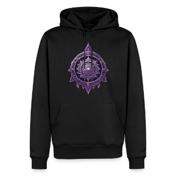 Mandala Design Ästhetisches Muster Spirituelles - Männer Premium Bio Hoodie - Schwarz - Vorne - Nico (187cm)