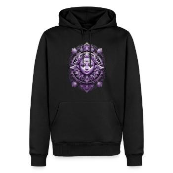 Mandala Design Ästhetisches Muster Spirituelles - Männer Premium Bio Hoodie - Schwarz - Vorne - Nico (187cm)