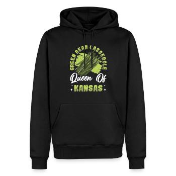 Casserole de Thanksgiving aux haricots verts - Sweat à capuche Premium bio Homme - noir - Devant - Nico (187cm)