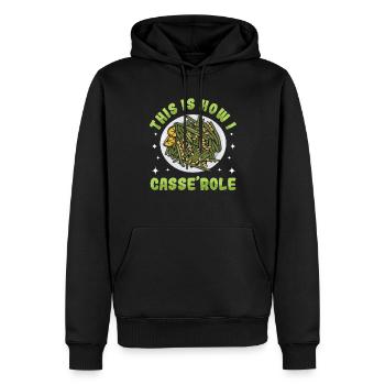 Casserole de Thanksgiving aux haricots verts - Sweat à capuche Premium bio Homme - noir - Devant - Nico (187cm)