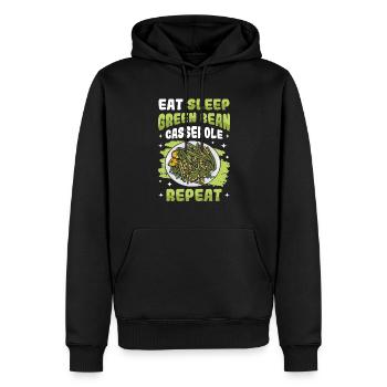 Casserole de Thanksgiving aux haricots verts - Sweat à capuche Premium bio Homme - noir - Devant - Nico (187cm)