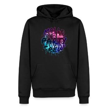 Malle Party Crew - Men’s Premium Organic Hoodie - black - Front - Nico (187cm)