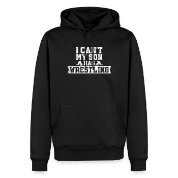 Lutte Papa Lutteur Hommes Fête des Pères - Sweat à capuche Premium bio Homme - noir - Devant - Nico (187cm)