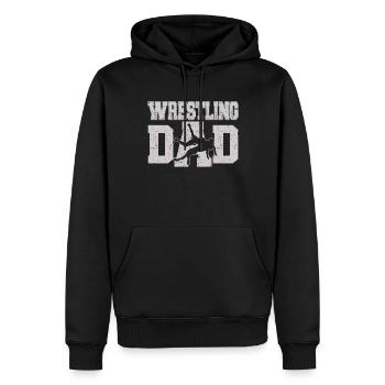 Wrestling Dad Wrestler Männer Vatertag - Männer Premium Bio Hoodie - Schwarz - Vorne - Nico (187cm)
