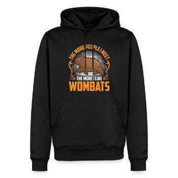 Wombat more like marsupial wombat - Men’s Premium Organic Hoodie - black - Front - Nico (187cm)