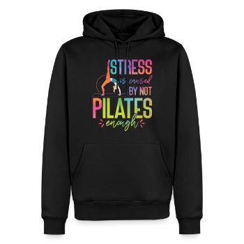 Instructeur de Pilates Enseignant - Sweat à capuche Premium bio Homme - noir - Devant - Nico (187cm)