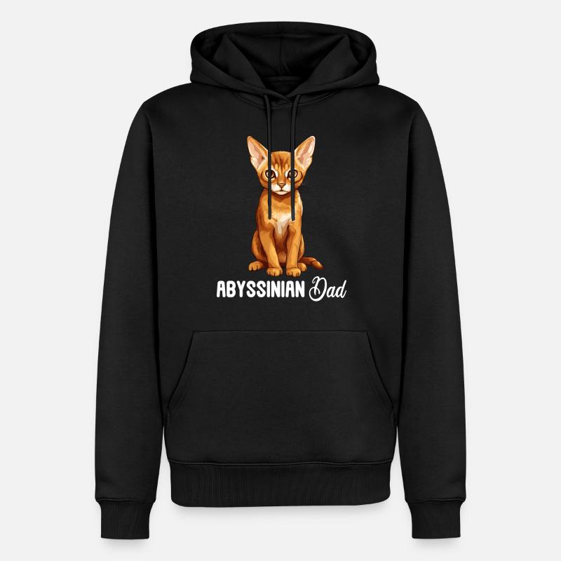 Abyssinian Cat Abessinierkatze - Männer Premium Bio Hoodie - Schwarz